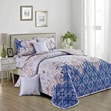 6Pcs Summer Comforter Set By Ming Li King Size SX-010, multi-colors, multi-colors