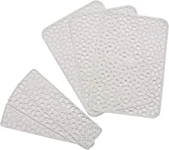 Kuber Industries Kitchen Table mat Set|Decorative Placemats For Dining|Washable Kitchen Mats|Washable Placemats Set Of 6 (White)-CTKTC3532