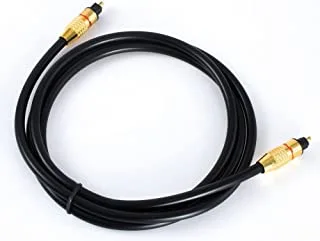 2B Dc557 Toslink Fiber Optical Cable For Sound, 1.5 Meter Length, Black