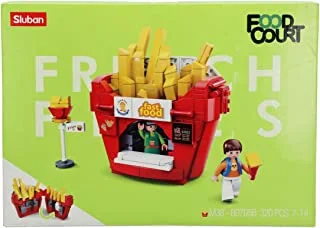 Sluban Creator Series - French Frites Shop Building Blocks 320 PCS with 2 Mini Figure - For Age 6+ Years Old