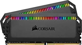 كورسير دومينيتور بلاتينيوم RGB 32 جيجابايت (2 × 16 جيجابايت) DDR4 3600 (PC4-28800) C18 1.35 فولت AMD ذاكرة محسنة- أسود ، CMT32GX4M2Z3600C18