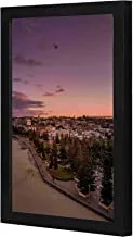 LOWHA Aerial Photography Of Buildings Wall art wooden frame Black color 23x33cm By LOWHA