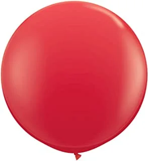 Qualatex Latex Balloon 2 Pieces, 3 Feet Size, Red
