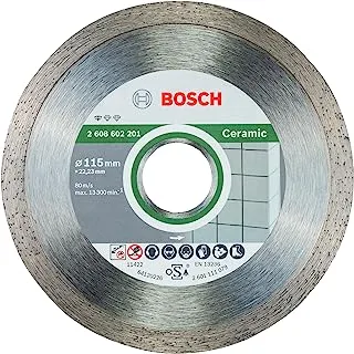 BOSCH - Standard for ceramic diamond cutting disc, for small angle grinders, eliable cuts for ceramic, 1 piece, 115 mm Diameter