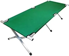 A Canvas Bed With An Aluminum Frame For Trips And Camping - Green, Foldable Bed