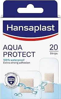 Hansaplast Aqua Protect Plasters, 100% Waterproof, Waterproof Plasters Ideal for Washing, Showering, Bathing and Swimming Plasters Waterproof, 20 Strips
