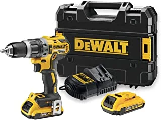 Dewalt 18V 13mm Lithium Ion, BRushless Motor Compact Hammer Drill Driver Kit,With Extra Battery, 1700 Rpm, Yellow/Black, Dcd796D2-Gb, 3 Year Warrnty
