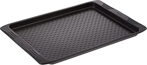 TEFAL Easy Grip 26.5 x 36 cm Baking Tray, Dark Grey, Carbon Steel, J1627145