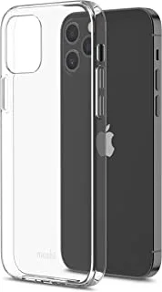 Moshi VITROS Apple iPhone 12/12 Pro Case - Slim See-Through Cover w/Mlitary Drop Protection, Lightweight, Flexible, Durable, Wireless Pass-Through Charging Compatible - Clear