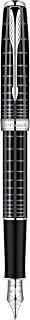 Parker Sonnet Premium Laque Black & Grey With Chrome Trim| Fountain Pen|Medium 18K Gold Nib| Gift Box| 5458