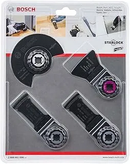 BOSCH - Floor and installation set for multi-tools accessories Set,Includes star lock accessories for sawing, plunge cutting and scraping various materials, 4 pcs