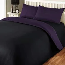 Ibed Home180Tc Two Tone 6Pc King Comforter Set - 240X260 cm - Black & Purple