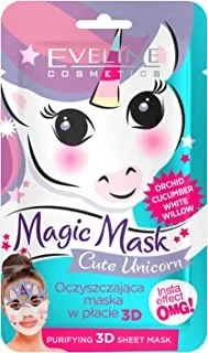 Eveline Magic Mask Cute Unicorn Purifying 3D Sheet Mask, 20 Ml