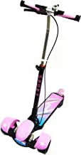 Funz 3 Wheel Scooters For Kids, Kick Scooter For Toddlers 3-15 Years Old, Boys And Girls Scooter With Light Up Wheels, Hand Brake, Pink, To-50002248
