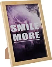 Lowha Smile More Wall Art With Pan Wood Framed Ready To Hang For Home, Bed Room, Office Living Room Home Decor Hand Made Wooden Color 23 X 33Cm By Lowha