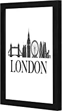 LOWHA london black white Wall art wooden frame Black color 23x33cm By LOWHA