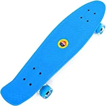 Skateboard By Funz Size Cruiser Skateboard, Retro Plastic Complete Skateboard For Boys And Girls, Non-Slip Skateboard Size 67 X 18 cm For Kids Boys Girls Teens Adults Youths And Beginners, Blue