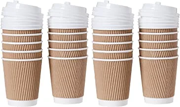 Hotpack Twin Pack Kraft Paper Cup, 8oz, 20 Pieces - Pack of 1