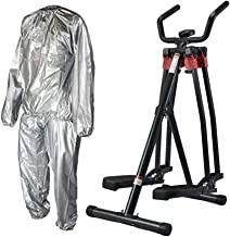 Fitness World Flying Developer Deer 4 Points of, Black With Sauna Suit For Weight Loss XL