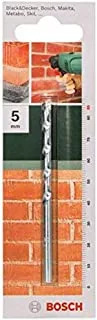 BOSCH - Standard Drill Bit, For economic drilling in all types of masonry, Impact-resist and tungsten carbide tip, 5.0 mm Diameter, 85 mm Total Length, 1 piece