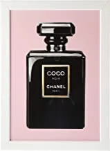 Art Wall Print With Wood Frame, Chanel,Size 33 cm x 22 cm