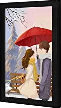 Lowha Couple Warm Sweet Wall Art Wooden Frame Black Color 23X33Cm By Lowha