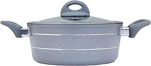 Royalford marble smart casserole with glass lid 28cm