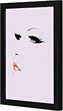LOWHA LWHPWVP4B-35 pink eyes and lips Wall art wooden frame Black color 23x33cm By LOWHA