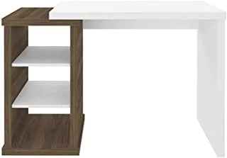 مكتب خشبي من ارتاني ، أولمو مع أبيض - عرض 115 × عمق 44.8 × ارتفاع 75 سم