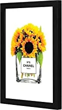 LOWHA Yellow Chanel Wall art wooden frame Black color 23x33cm By LOWHA