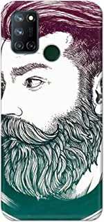 Jim Orton matte finish designer shell case cover for Realme 7 Pro-Beard Man White Green
