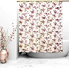 Kuber Industries Shower Curtains|Grommet Top Ac Curtain|Indoor Drapes For Bathroom, Bedroom|Curtain Liner With Eyelet Rings (Cream)