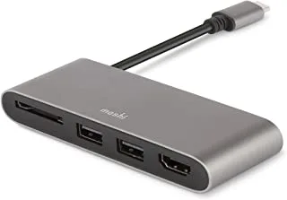 Moshi L-084213 Usb-C To Multiport Adapter - Titanium Gray (Pack Of 1)