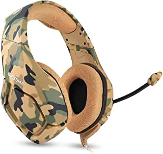 ONIKUMA K1 3.5mm سماعات الألعاب مع ميكروفون ستيريو الصوت الحد من الضوضاء سماعات الموسيقى التمويه رمادي