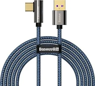 كابل بيانات Baseus Legend Series للشحن السريع من USB إلى النوع C 66 وات 2 متر أزرق
