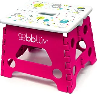 BBLUV Foldable Step Stool Compact and Easy Clean, Pink