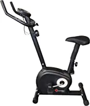 Powermax Fitness Bu-510 Magnetic Exercise Upright Bike With 4Kg Flywheel, Lcd Display & Heart Rate Sensor For Home Workout, Black