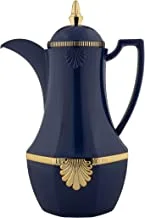 Al Saif Flora coffee thermos size 1 liter dark blue golden K191594/DBLG
