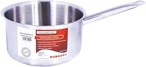 CHEFSET STEEL SAUCEPAN WITHOUT LID 24CM, SILVER, CI5025, 1 PC