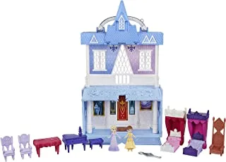 مجموعة لعب ديزني فروزن بوب أدفينتشرز Arendelle Castle مع مقبض ، بما في ذلك دمية إلسا ودمية آنا و 7 ملحقات - لعبة للأطفال من سن 3 سنوات فما فوق