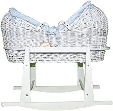 Qariet Alnwader Dgl-55372, 2 In 1 Rocking Bed & Carrier, Skyblue & White