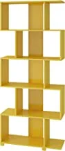 Brv Moveis Decorative Shelf With Five Shelves, Yellow - H 184 Cm X W 78.5 Cm X D 31 Cm, Mdp