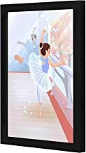 LOWHA hand painted ballet Wall art wooden frame Black color 23x33cm By LOWHA
