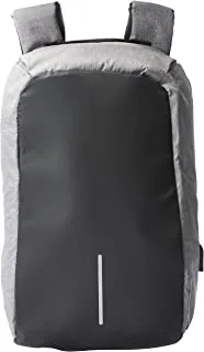 حقيبة ظهر للكمبيوتر المحمول الضحلة مضادة للسرقة للجنسين مع منفذ شاحن USB BD-BAG-BT ، رمادي