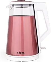 ELECTRIC KETTLE 1.7 LITERS GLASS & S/S COLOR: WHITE & ROSE