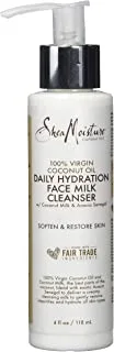 Shea moisture 100% virgin coconut oil daily hydration face milk cleanser, 4oz