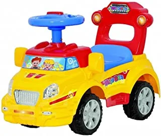 لعبة FunZz Magic Baby Kids للركوب على السيارة والدفع للأطفال الصغار ، لعبة الجلوس للوقوف للأطفال والركوب للأولاد والبنات C376 ، أصفر