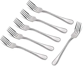 Soleter Stainless Steel Cake Fork With Mirror Polish | 6 Pieces Fruit Forks | Dessert Pastry Salad Forks For Home- Office- Dessert Shop And Party