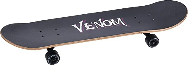 لوح تزلج خشبي جوريكس فينوم سيريز ، لوح تزلج مزدوج كبير الحجم 79 × 20 سم ، اسود