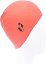 قبعة سباحة من السيليكون للكبار من هيرموز 20٪ أكثر مرونة من قبعة السباحة العادية للجنسين ، أحمر